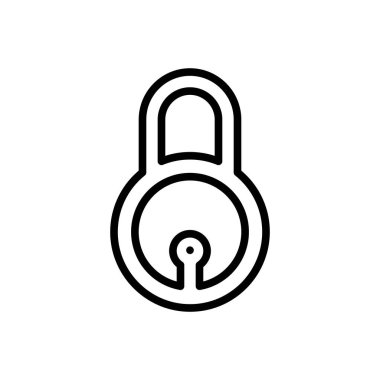 Kilidi siyah çizgi simgesini 