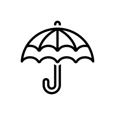 Şemsiye siyah çizgi simgesini 