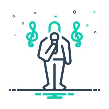 Şarkı söylemek için simgeyi karıştır 