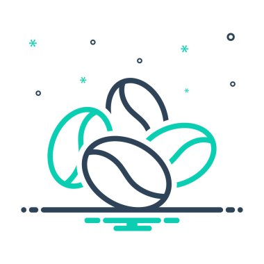 Kahve çekirdeği için karıştırma simgesi