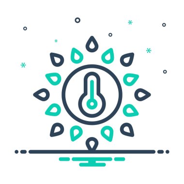 Sıcak güneş için simgeyi karıştır