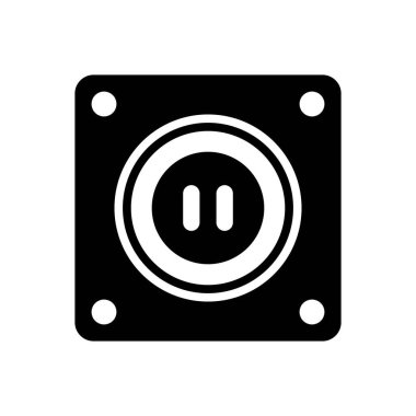 Durdurma için siyah katı simge 