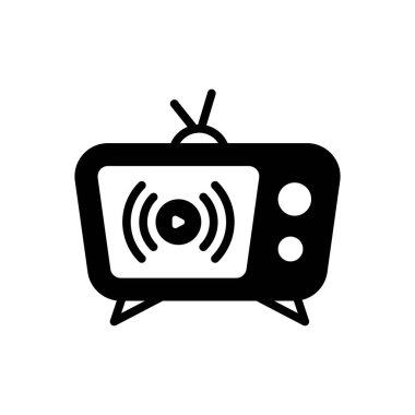 Akış için siyah katı simge 