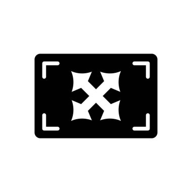 Tam ekran için siyah katı simge 