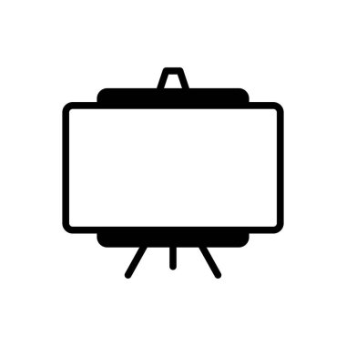 Beyaz tahta için siyah katı simge 