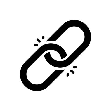 Bağlantı için siyah katı simge 