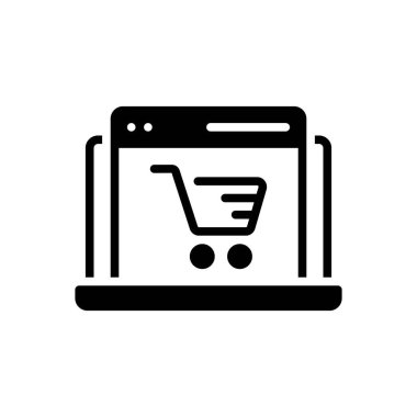 Ticaret için siyah katı simge 