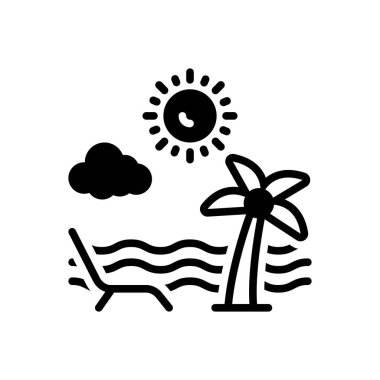 Yaz için siyah katı simge 
