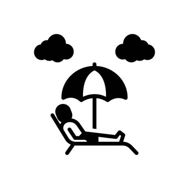 Korumak için siyah katı simge 