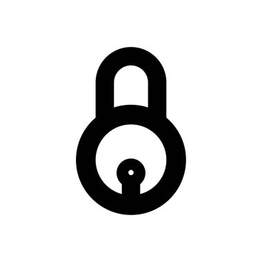 Kilit için siyah katı simge 