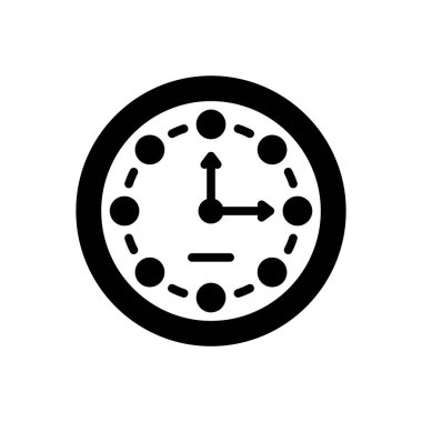 Zaman için siyah katı simge 