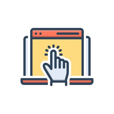 Etkileşim için renk resimleme simgesi 