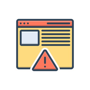 Hata sayfası için renk illüstrasyon simgesi