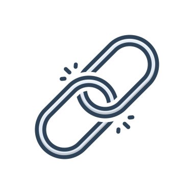 Bağlantı için renk illüstrasyon simgesi