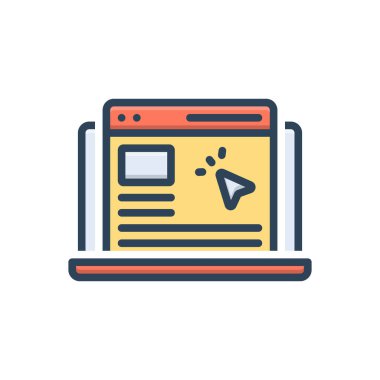 Çevrimiçi için renk resimleme simgesi 