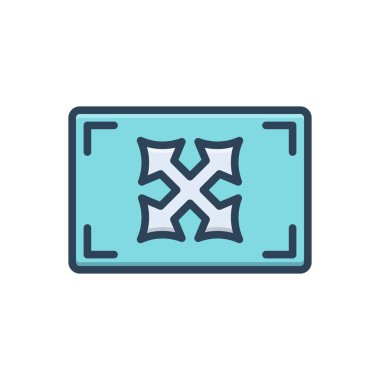 Tam ekran için renk illüstrasyon simgesi