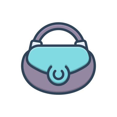 Color illustration icon for handbags  clipart