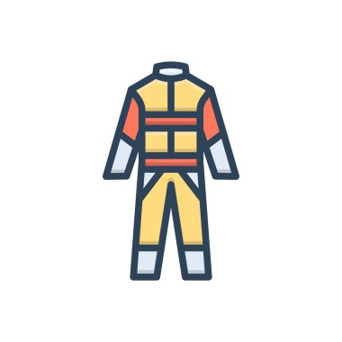 Koruyucu kumaş için renk illüstrasyon simgesi