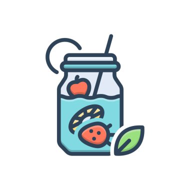 Su zengin gıdalar için renk resimleme simgesi 