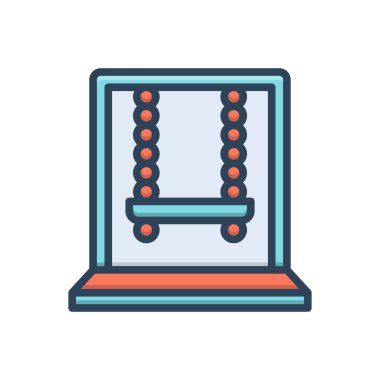 Color illustration icon for swing  clipart