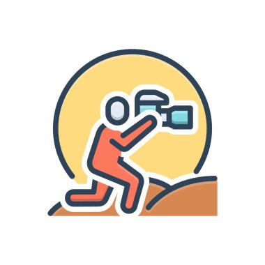 Fotoğraf için renk illüstrasyon simgesi 