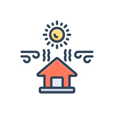 Isı dalgaları için renk resimleme simgesi 