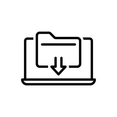 Dosya indirmek için siyah satır simgesi