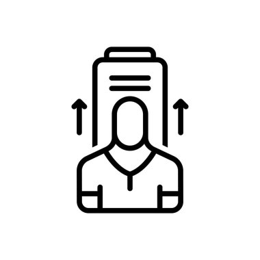 Güç yüklemek için siyah çizgi simgesi