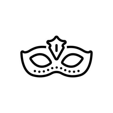 Black line icon for masquerade clipart