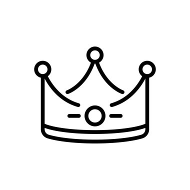 Kağıt taç için siyah çizgi simgesi 