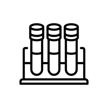 Tüp bebek için siyah çizgi simgesi