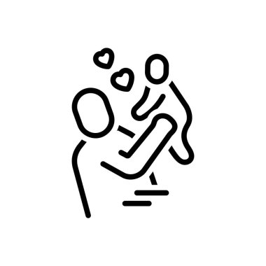 Babam için siyah çizgi simgesi