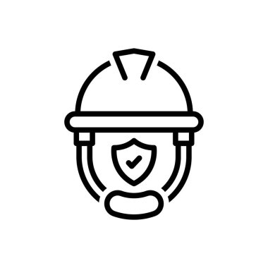 Black line icon for safety clipart