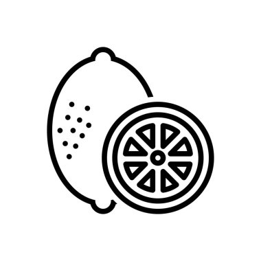 Kireç için siyah çizgi simgesi 