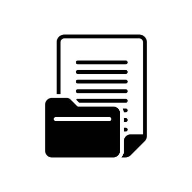 Belge için siyah katı simge