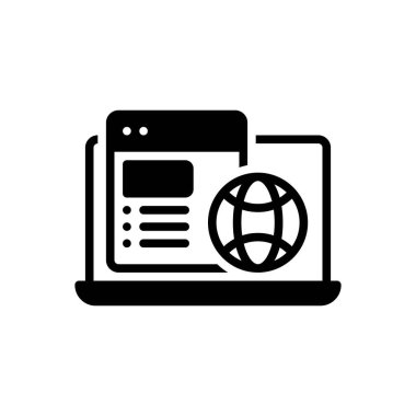 Web sitesi için siyah katı simge 