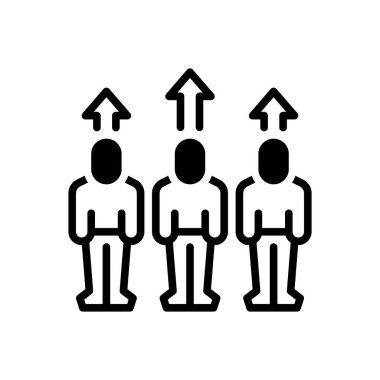 Seviye yükseltmek için siyah katı simge