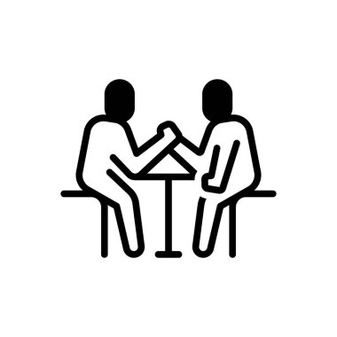 Yarışma için siyah katı simge 