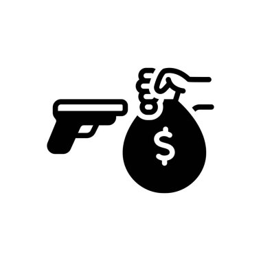 Haraç için siyah katı simge