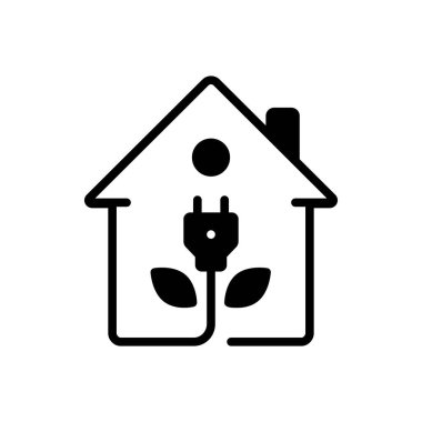 Ekonomi evi için siyah katı simge