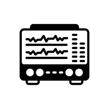 Ekipmanları izlemek için siyah katı simge