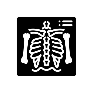 X ışını için siyah katı simge