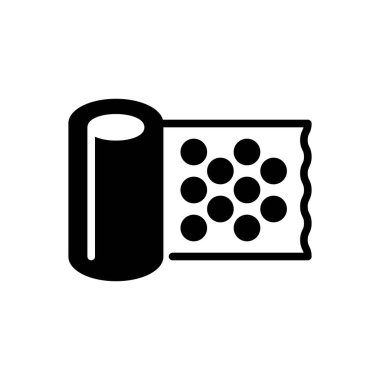 Bandaj için siyah katı simge 