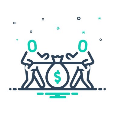 Mix icon for hungry money clipart