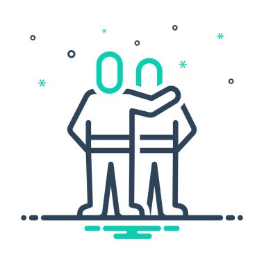 En iyi arkadaş için simgeyi karıştır