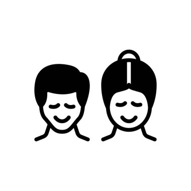 Dost için siyah katı simge 