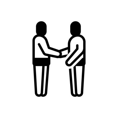 Tokalaşmak için siyah katı simge 