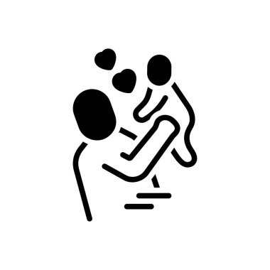 Babam için siyah katı simge 