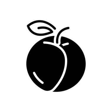 Kayısı için siyah katı simge 