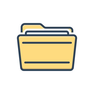 Dizin için renk illüstrasyon simgesi 